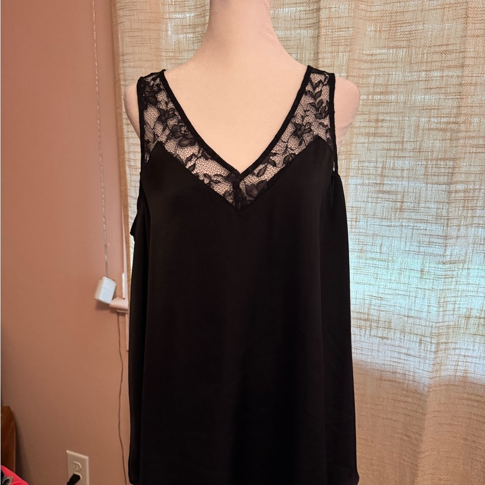 Torrid Black Lace Detail Top